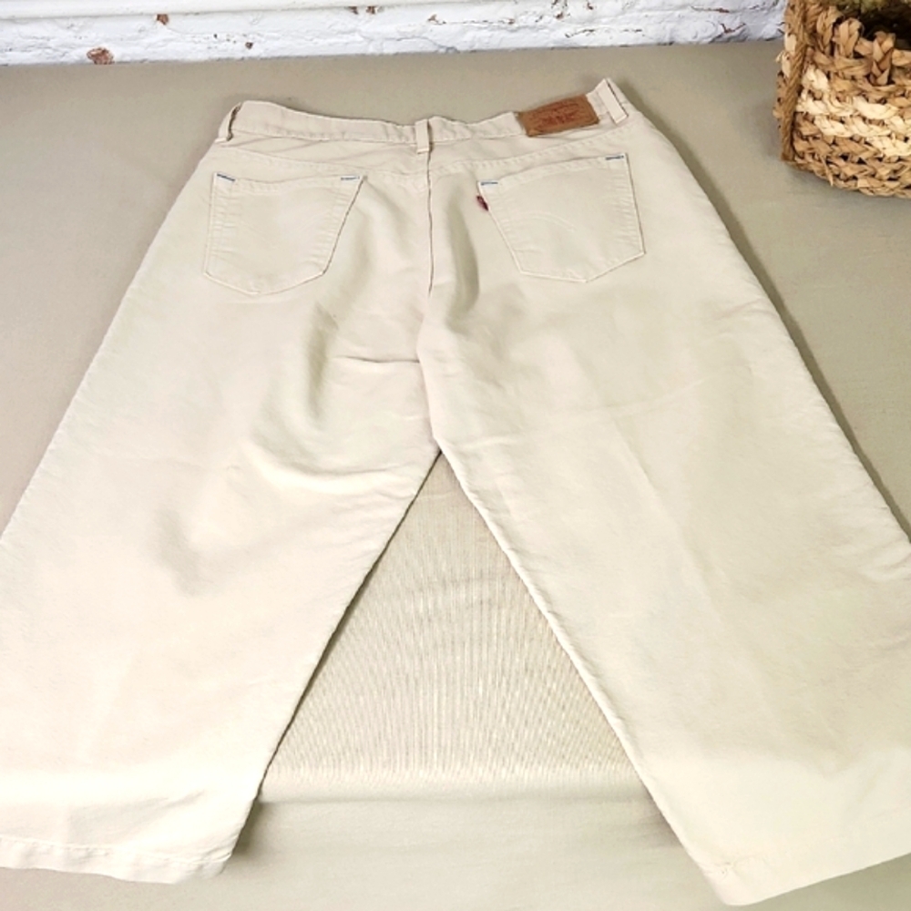 Levi's Tan Wide-Leg Jeans Size 14 Vintage 1990s/2000.